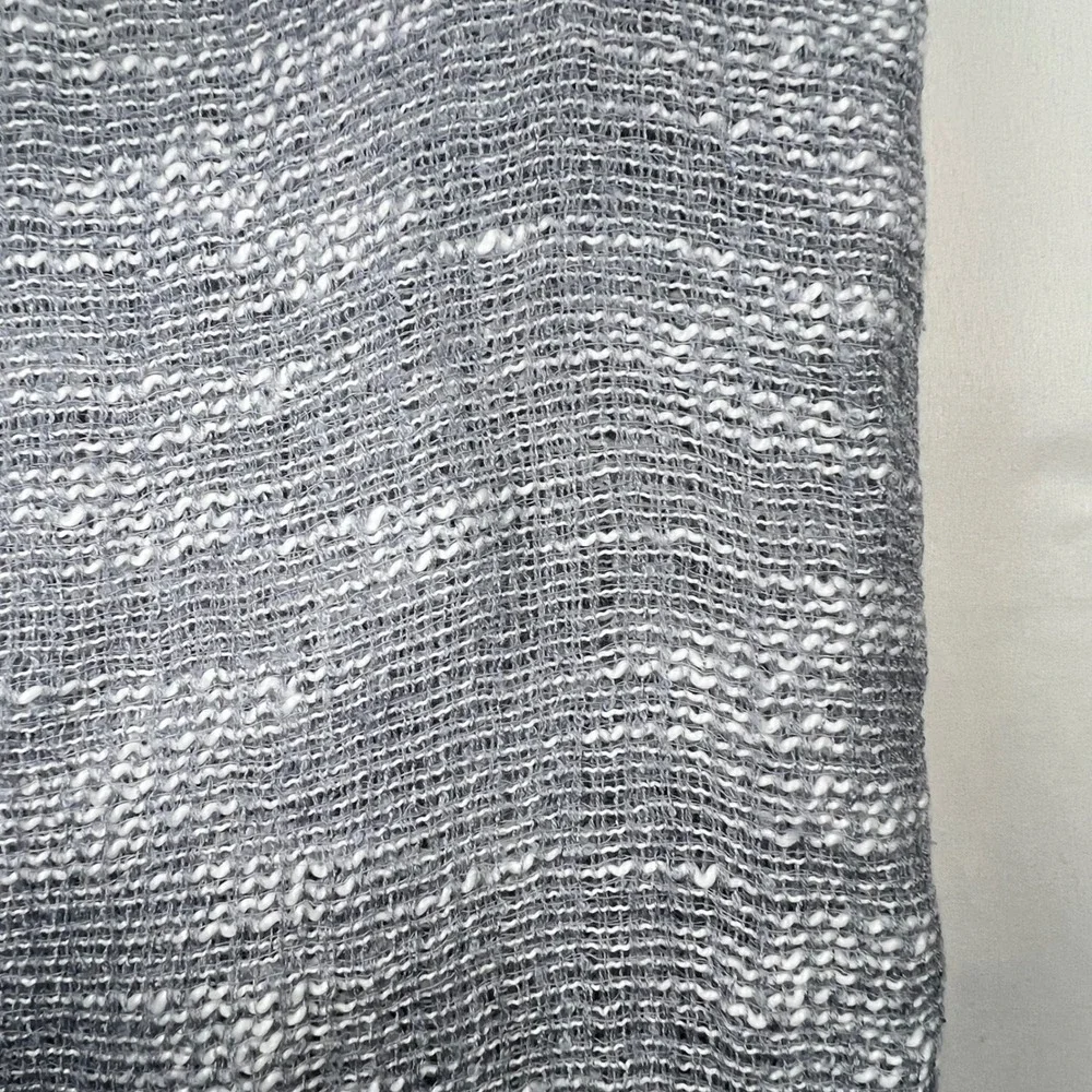 Cotton On Gray Woven Fringe Scarf Unisex Soft Minimalism Wrap Shawl Boho 61x67